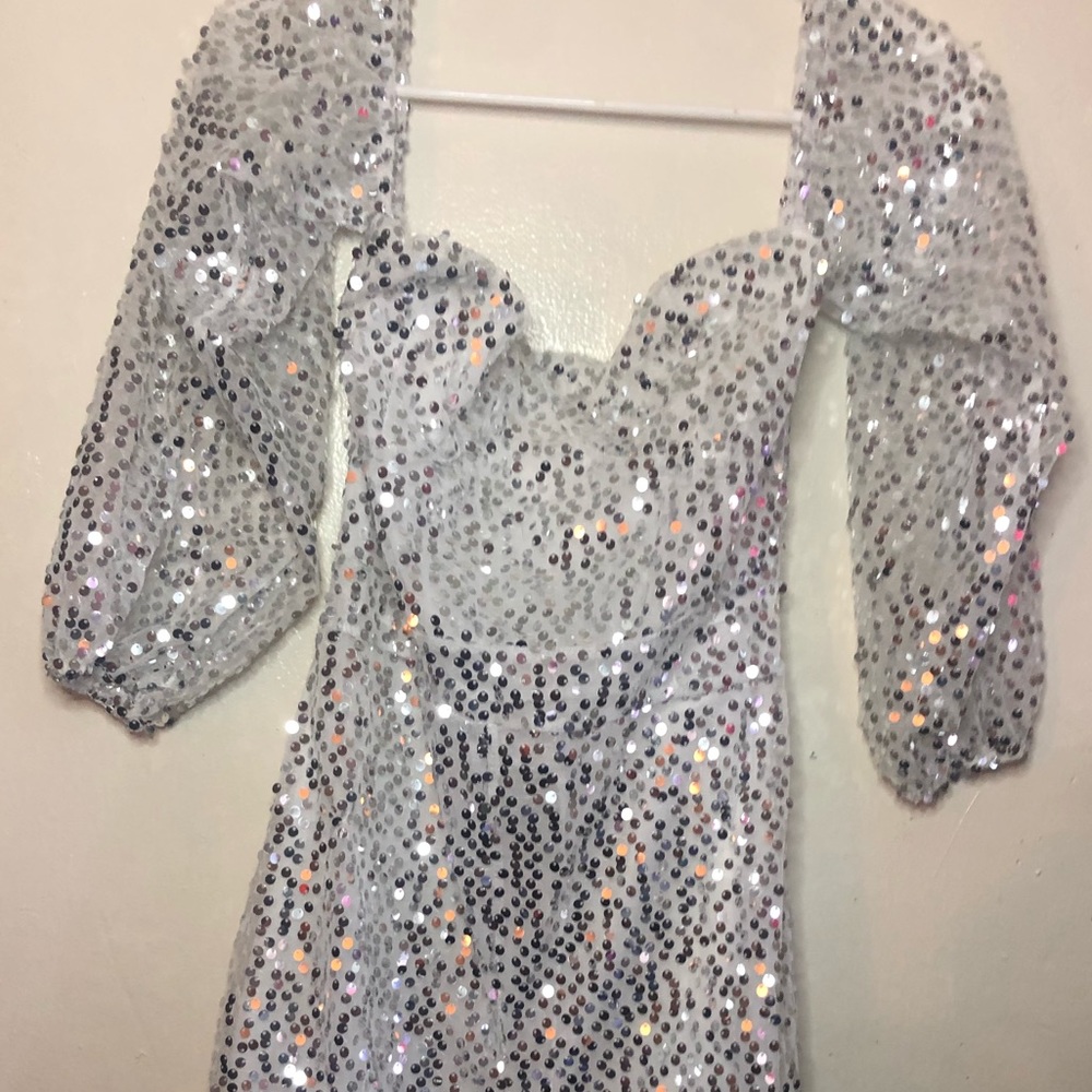 Silver Shimmer Body Suit
